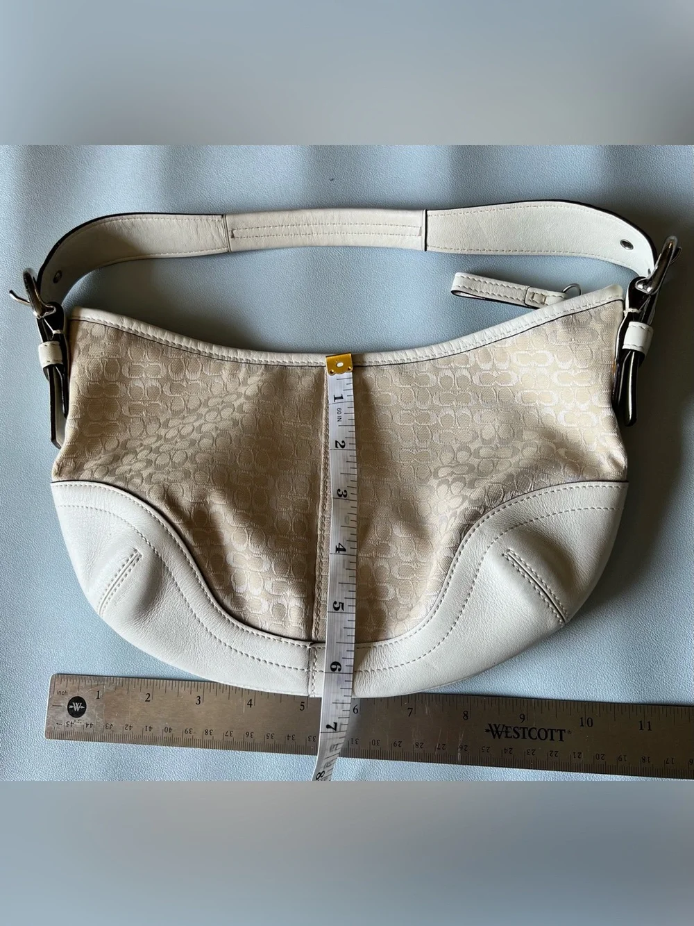 Coach Cream Signature Canvas Soho Mini Hobo Y2K Style # 6351
